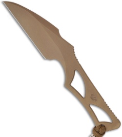 Spartan Blades Phobos Knife Dark Earth Fixed Blade Neck EDC (2.8" DE Plain) SB12